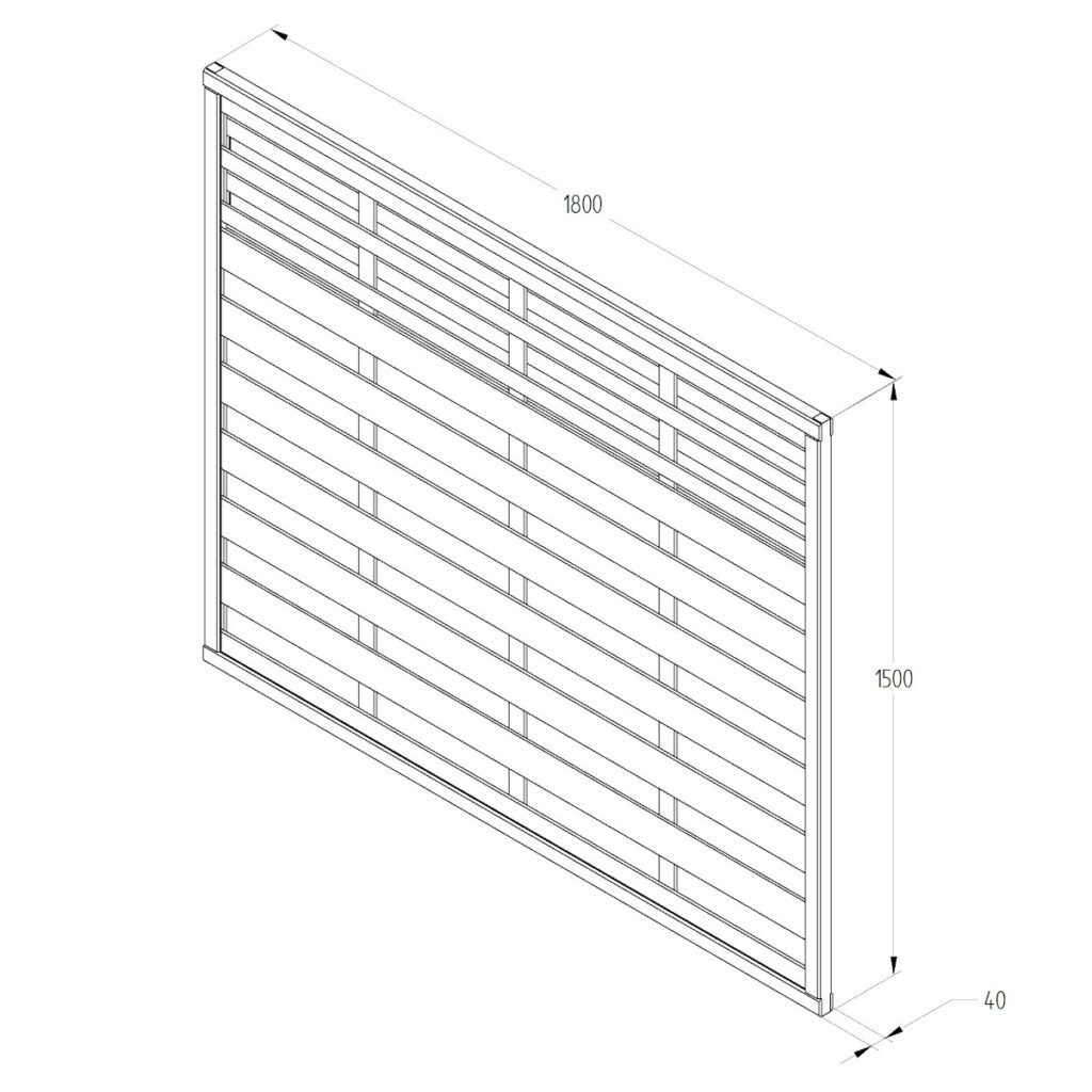Forest Garden 1.8m x 1.5m Pressure Treated Decorative Kyoto Fence Panel – Pack of 5 5013053167199 2